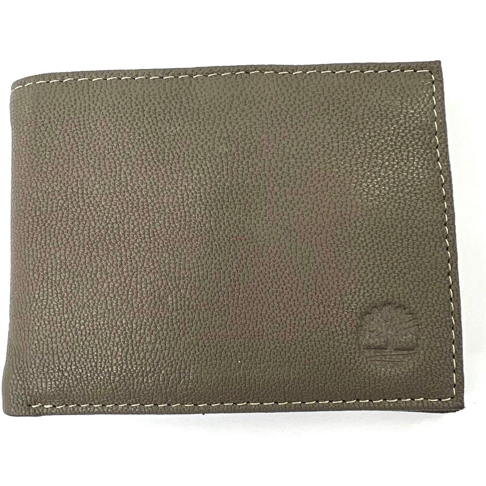 Timberland bifold men’s leather green wallet